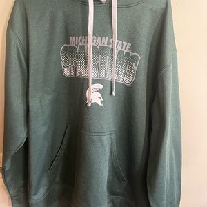 Michigan State Spartans Men’s Large Hoodie Green white sweatshirt